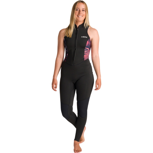 2026 C-Skins Frauen NuWave Solace Lite 2/2mm Long Jane Neoprenanzug C-NSOL22SLJW - Black / Tropical